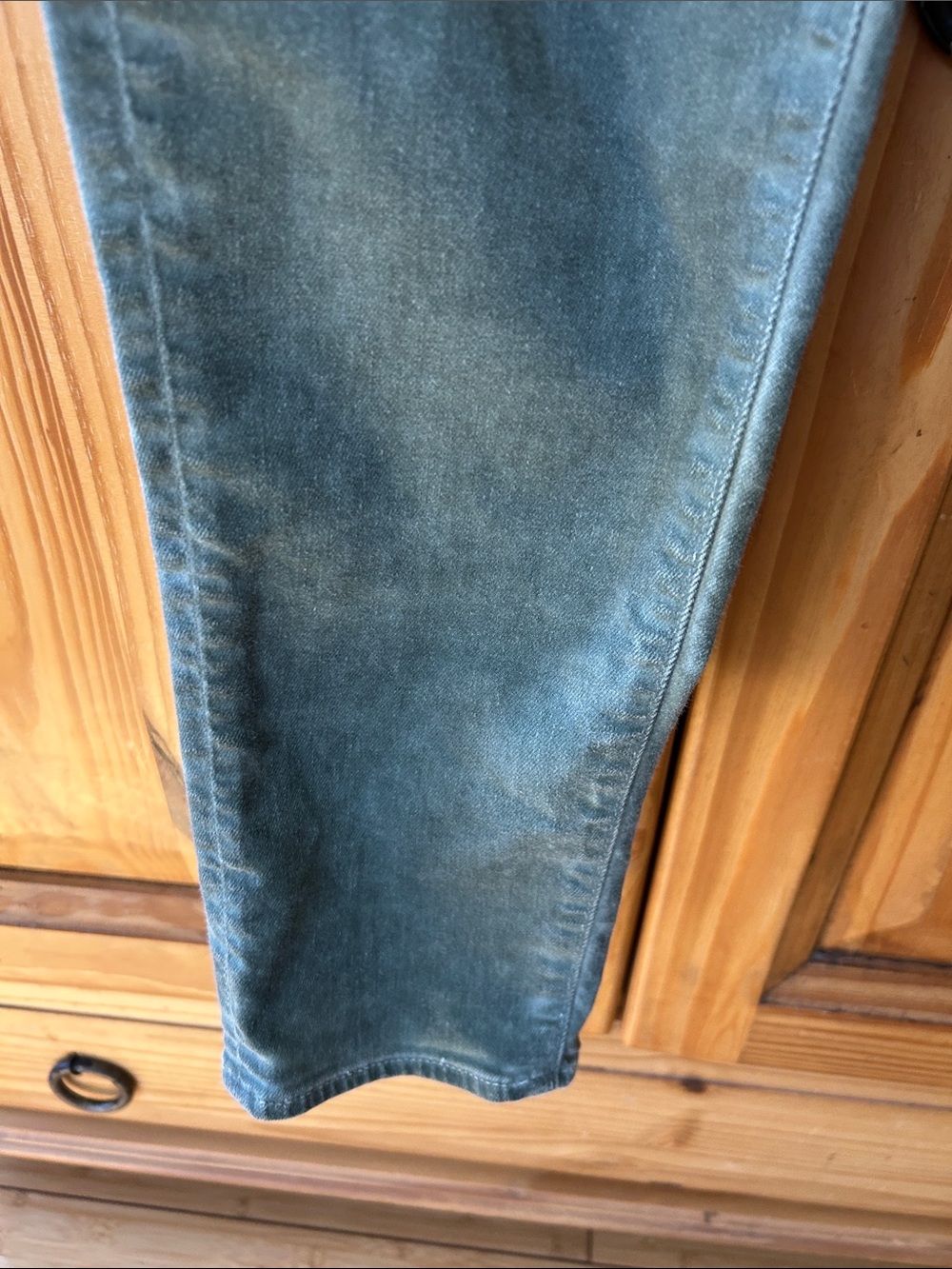Driftwood Marilyn Pants Embroidered Floral Light Green Cotton Blend Size 29 - Picture 6 of 10
